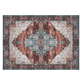 8x10FT Vintage Area Rug Modern Non Slip Carpet Boho Low Pile Soft Rug Waterproof Machine Washable Rug for Living Room Bedroom Kitchen Dining Room Unde (Option: 10FT_Type3)
