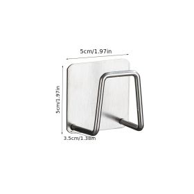 2/4pcs Stainless Steel Sponge Holders; Kitchen Punch-Free Sink Drain Storage Racks For Steel Scourers; Sponges; Rags (Quantity: 4PCS)