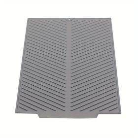 1pc Silicone Draining Board Mat, Folding Draining Mat, Large Drain Pad, Eco-Friendly Drainer Mat Heat Resistant Pot Mat Dishwasher Safe Trivet Ma (size: small)